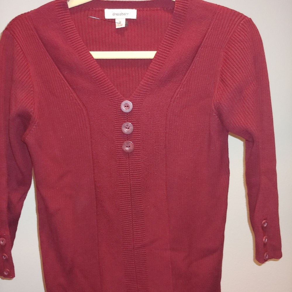 Dressbarn sweater -  burnt red 3/30